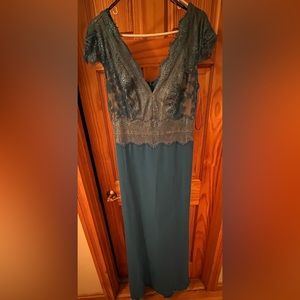 Long dress perfect for wedding or other formal event.